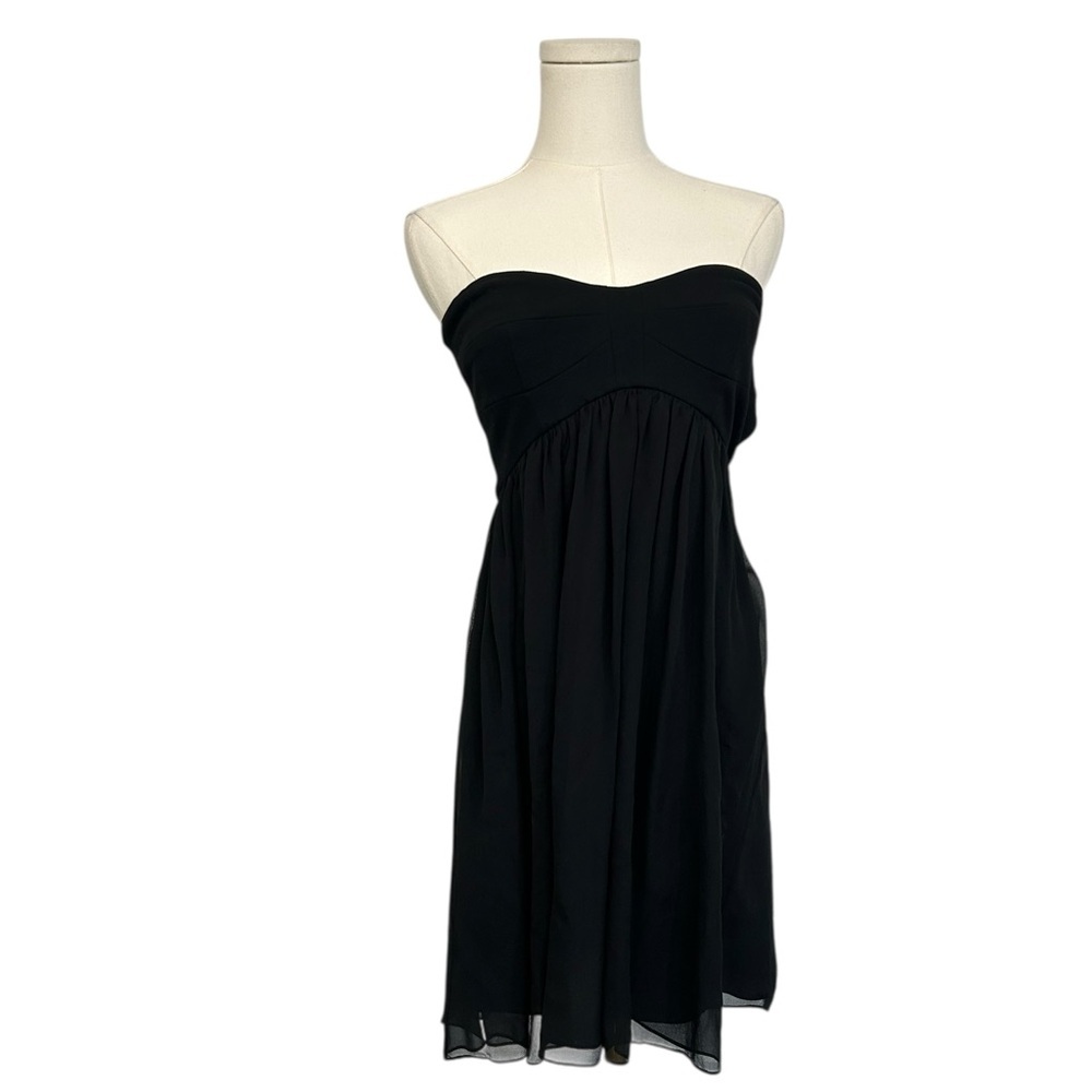 Diane Von Furstenberg Little Black Dress Strapless Babydoll Silk Fairy Size 2
